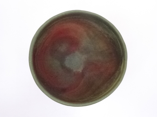 内田邦太郎　硝子　新芽色　抹茶碗　ガラス　共箱　茶道具　美品　Q1801 内田邦太郎 硝子 新芽色 抹茶碗 ガラス 共箱 茶道具 美品 Q1801